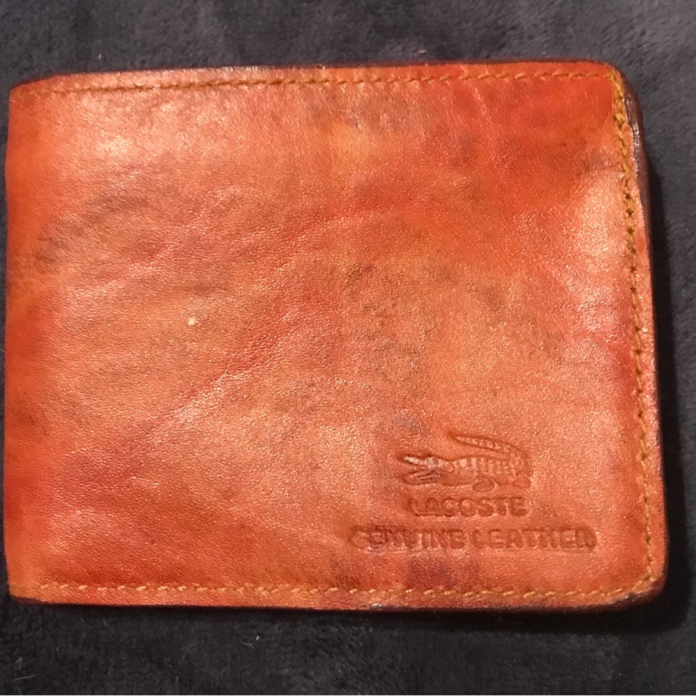 Lacoste leather wallet vintage
